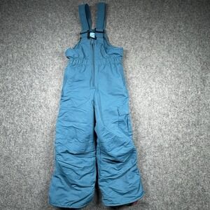 Iceburg Bib Snow Pants Kids‎ S(4/5) Puffer Zipper Front Adjustable Straps Green